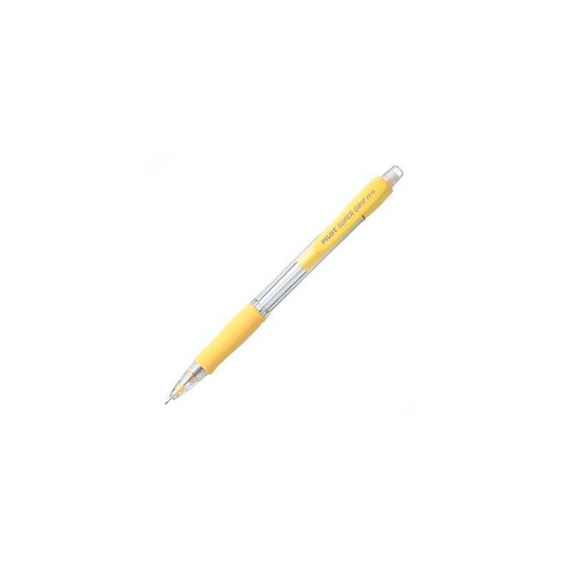 Pack De 12 Unidades Pilot Portaminas H-185 Supergrip 0,5mm Con Goma Amarillo