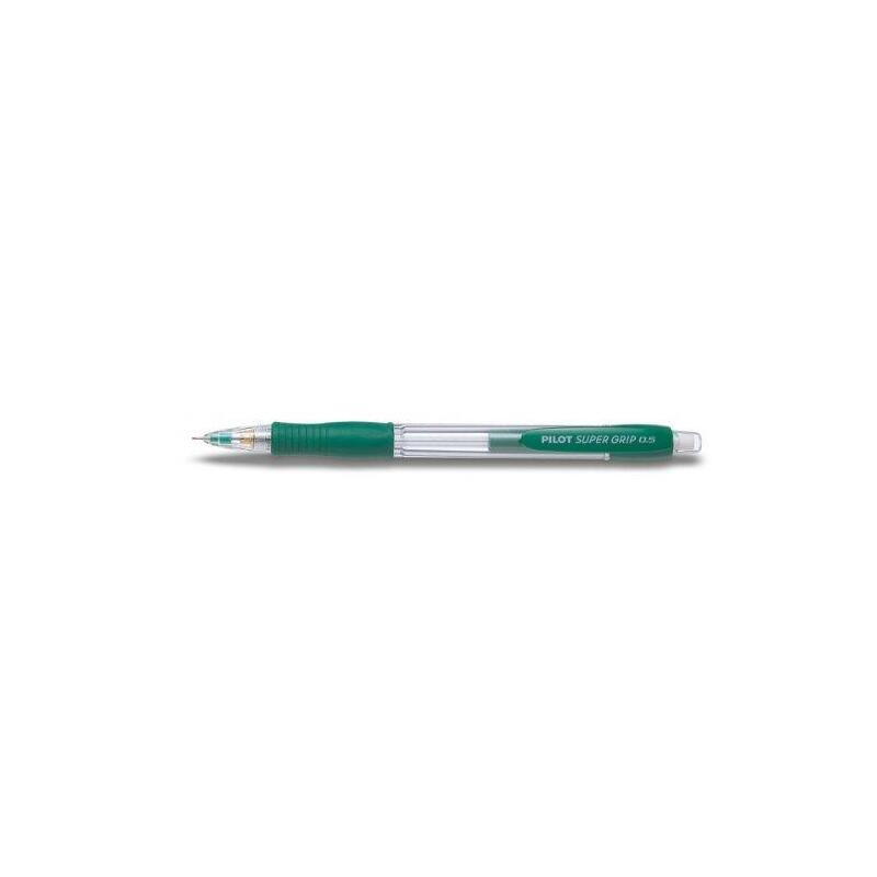 Pack De 12 Unidades Pilot Portaminas Supergrip H185 - Trazo 0.5mm - Mina Hb - Cuerpo Verde