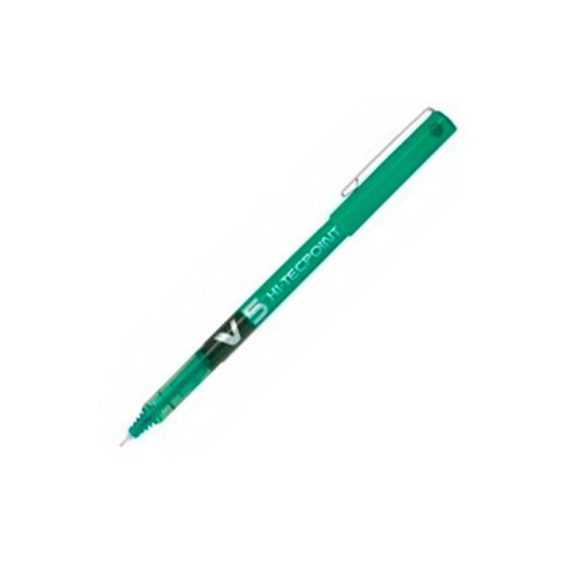 Pack De 12 Unidades Pilot Roller Tinta Líquida V-5 Hi-Tecpoint Verde