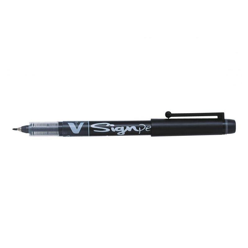 Pack De 12 Unidades Pilot Rotulador De Punta Fina V-Sign Pen - Punta Fina De 2mm - Trazo De 0.6mm - Color Negro