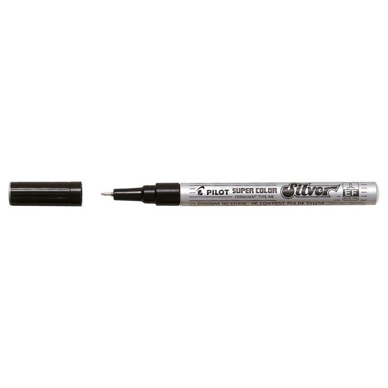 Pack De 12 Unidades Pilot Super Color Rotulador Permanente Fino - Punta De 1mm De Poliacetal - Tinta Muy Densa Y Opaca