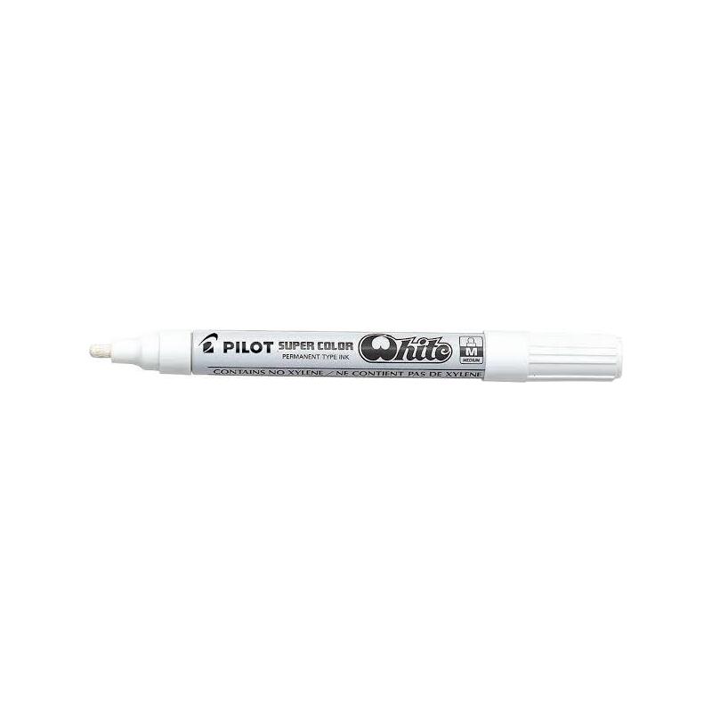 Pack De 12 Unidades Pilot Super Color Rotulador Permanente - Punta De 4,5mm De Poliacetal - Tinta Muy Densa Y Opaca -