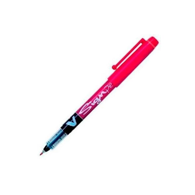 Pack De 12 Unidades Pilot Vsign Pen Trazo 0,6mm Rojo