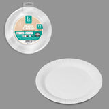 Pack De 12 Unidades - Platos De Cartón Redondos De Postre Blancos Ø18 Cm, 12 Uds