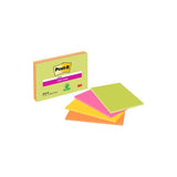 Pack De 12 Unidades Post-It Bloc Notas Para Reuniones Super Sticky Bloc 45h 203x152mm C/Surtidos Neón Pack 4 Ud