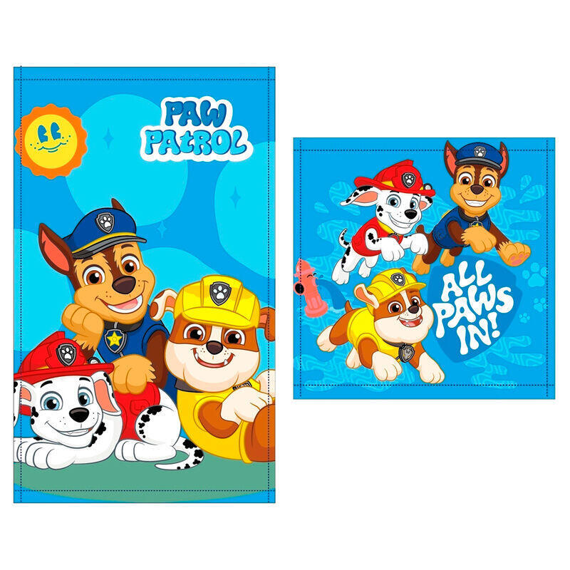 Pack De 12 Unidades - Set 2 Toallas Baño Patrulla Canina Paw Patrol Algodon