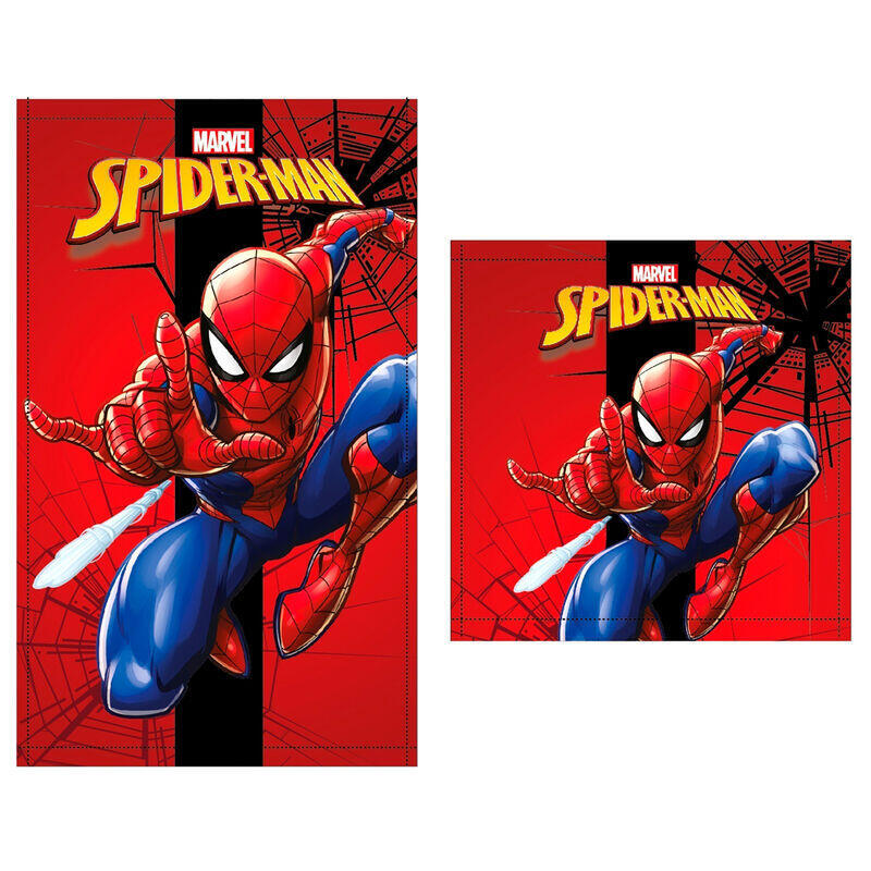 Pack De 12 Unidades - Set 2 Toallas Baño Spiderman Marvel Algodon