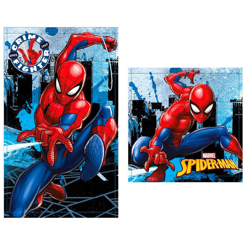 Pack De 12 Unidades - Set 2 Toallas Baño Spiderman Marvel Algodon