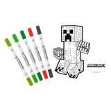 Pack De 12 Unidades - Set Colorear Minecraft
