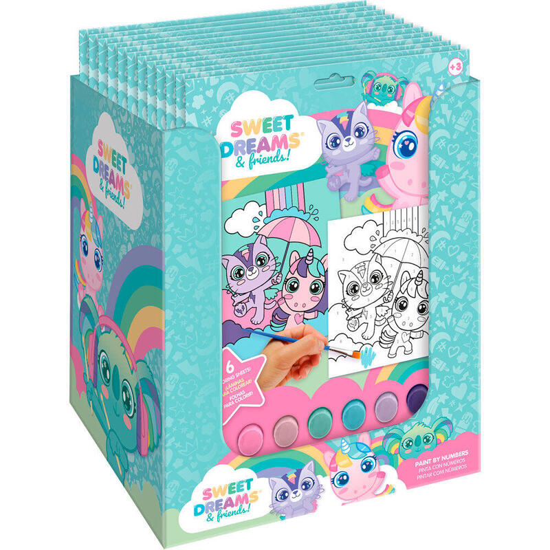 Pack De 12 Unidades - Set Papeleria Pinta Con Numeros Sweet Dreams Surtido