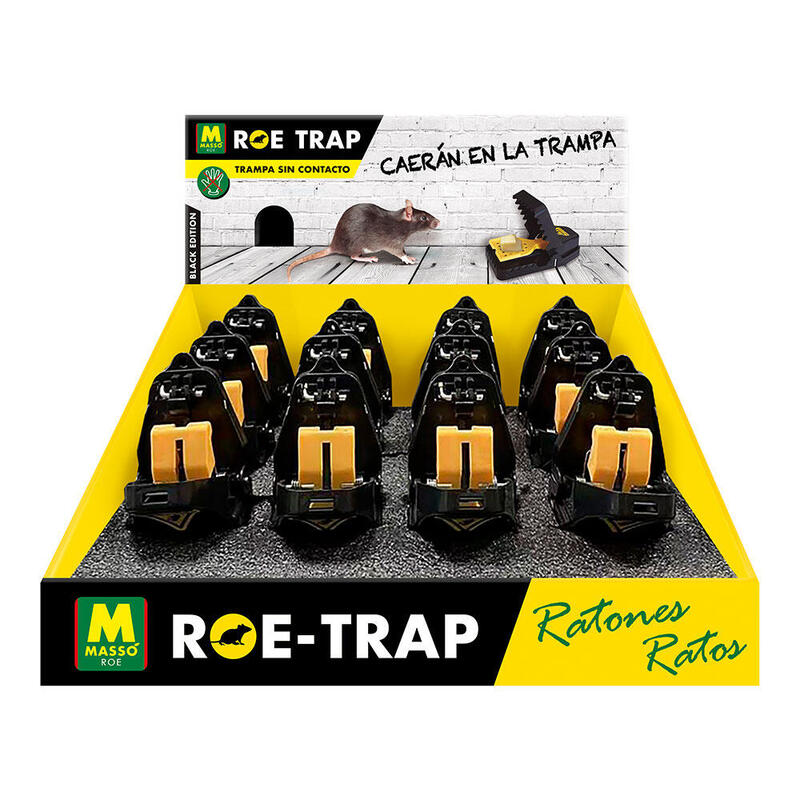 Pack De 12 Unidades - Trampa Para Ratones Black Edition 231701 Masso