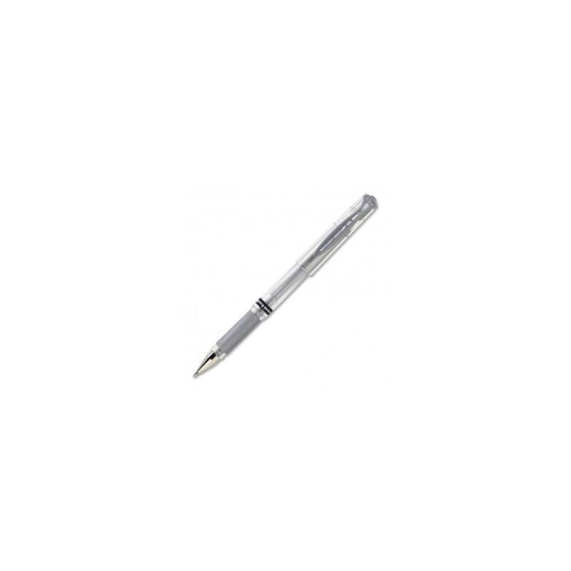 Pack De 12 Unidades Uni-Ball Signo Broad Boligrafo De Gel - Punta De Acero Inoxidable 1 Mm. - Trazo 0.60 Mm. Aprox. - Tinta Gel - Sujecion De Caucho - Color Plata - Caja De 12 Ud