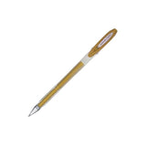 Pack De 12 Unidades Uni-Ball Signo Noble Metal Boligrafo De Gel - Punta De Acero Inoxidable 0.8 Mm. - Trazo 0.50 Mm. Aprox. - Tinta Gel - Color Oro - Caja De 12 Ud