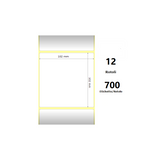 Pack De 12 Unidades White 102x102mm 700 Et/Rotolo Z-1000d 4x4x1 Core 12 Rolls