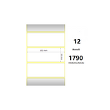 Pack De 12 Unidades White 102x38mm,1790 Et/Rotolo Z-1000d, 4x1.5x1core, 12 Rolls