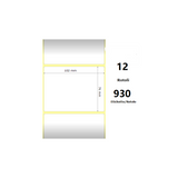 Pack De 12 Unidades White 102x76mm 930 Et/Rotolo Z-2000d 4x3x1 Core Circonferenza 111mm Ze800264-305