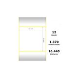 Pack De 12 Unidades White 57x51mm 1370 Et/Rotolo Z-2000d 2.2x2x1 Core 12 Rolls