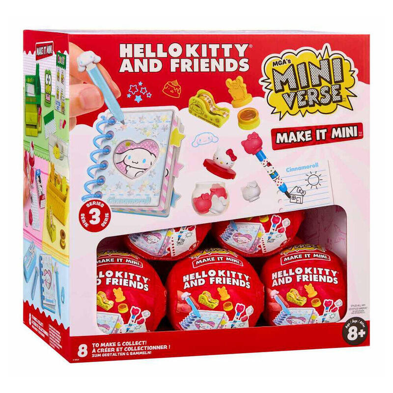 Pack De 15 Unidades - Capsula Sorpresa Miniverse Make It Mini Hello Kitty Series 3 Surtido