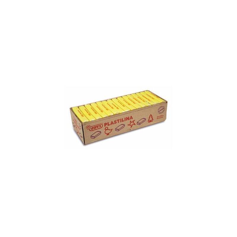 Pack De 15 Unidades Jovi Plastilina En Pastilla De 350gr Unicolor Amarillo