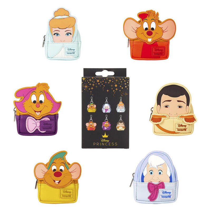 Pack De 15 Unidades - Llavero Mini Mochila Mystery Cenicienta Disney Loungefly Surtido