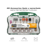 Pack De 2 Unidades - Accesorios Para Mini Herramienta Multiusos Rotativa Ref: 08709, Set 40 Piezas