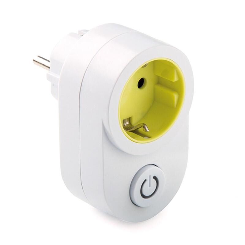 Pack De 2 Unidades - Adaptador 1 Toma 2p+T Schuko Con Interruptor 16a 250 V Blanco