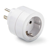 Pack De 2 Unidades - Adaptador Americano - Europeo, 15a 250 V, Blanco