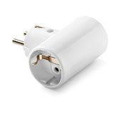 Pack De 2 Unidades - Adaptador Doble 2p+T, 16a 250 V Espigas 4,8 Mm Blanco