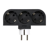 Pack De 2 Unidades - Adaptador Giratorio Schuko 3 Tomas 16a 250 V~