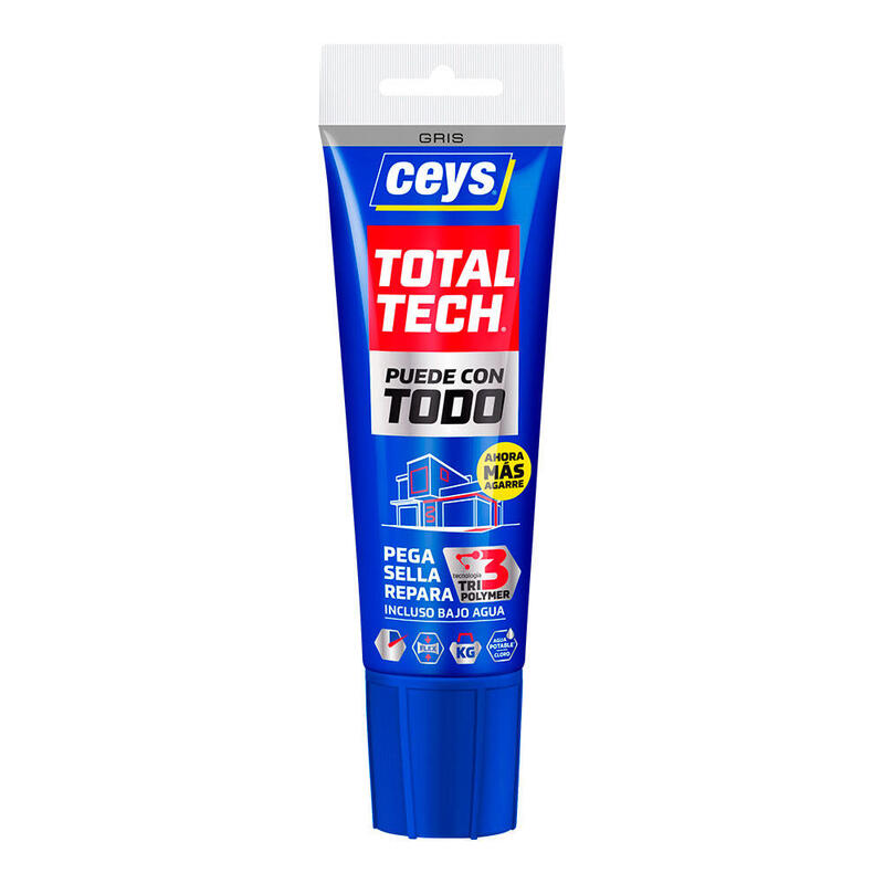 Pack De 2 Unidades - Adhesivo Sellador Total Tech Gris Tubo 125 Ml
