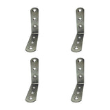Pack De 2 Unidades - Ángulo Refuerzo An24, Acero Inoxidable, 100 X 100 X 19 Mm. 4 Unidades