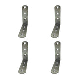 Pack De 2 Unidades - Ángulo Refuerzo An24, Acero Inoxidable, 100 X 100 X 19 Mm. 4 Unidades