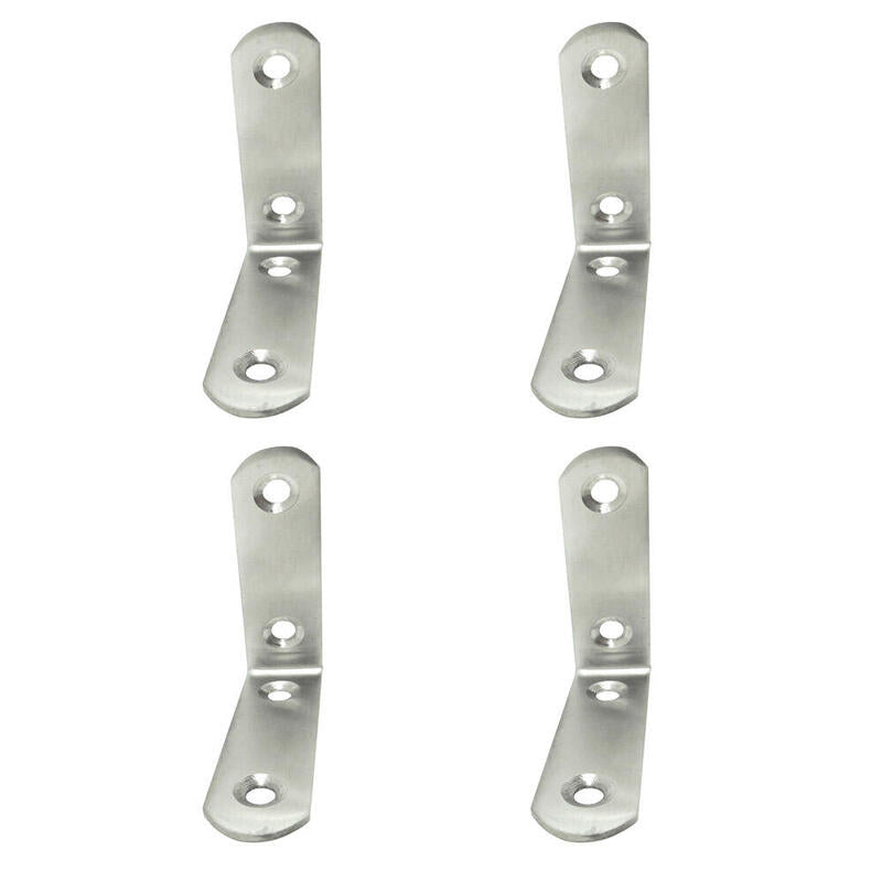 Pack De 2 Unidades - Ángulo Refuerzo An24, Acero Inoxidable, 60 X 60 X 19 Mm. 4 Unidades