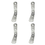 Pack De 2 Unidades - Ángulo Refuerzo An24, Acero Inoxidable, 80 X 80 X 19 Mm. 4 Unidades