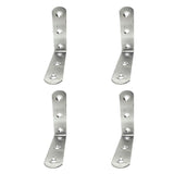 Pack De 2 Unidades - Ángulo Refuerzo An24, Acero Inoxidable, 80 X 80 X 19 Mm. 4 Unidades