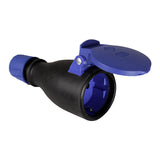 Pack De 2 Unidades - Base Aerea De Caucho Con Tapa Y Prensaestopa 16a 250v T/Tl Ip54 4,8mm Negra. Solera 707t.