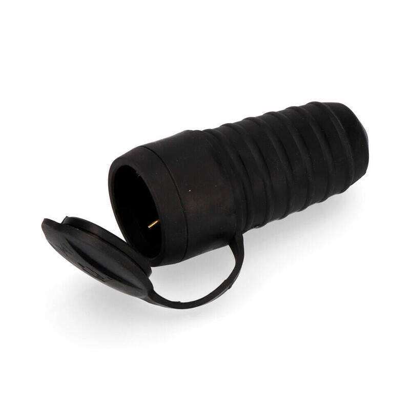Pack De 2 Unidades - Base Aérea De Goma 16a 250v T/Tl 4,8mm Negra (Envasada)