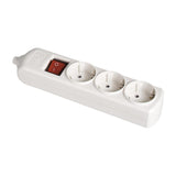 Pack De 2 Unidades - Base Bipolar 3 Tomas Con T/T Lateral 16a 250v Color Blanco + Interruptor Luminoso Solera 8003il