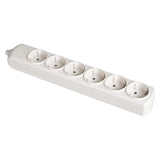 Pack De 2 Unidades - Base Bipolar 6 Tomas Con T/T Lateral 16a 250v Color Blanco. Solera 8006