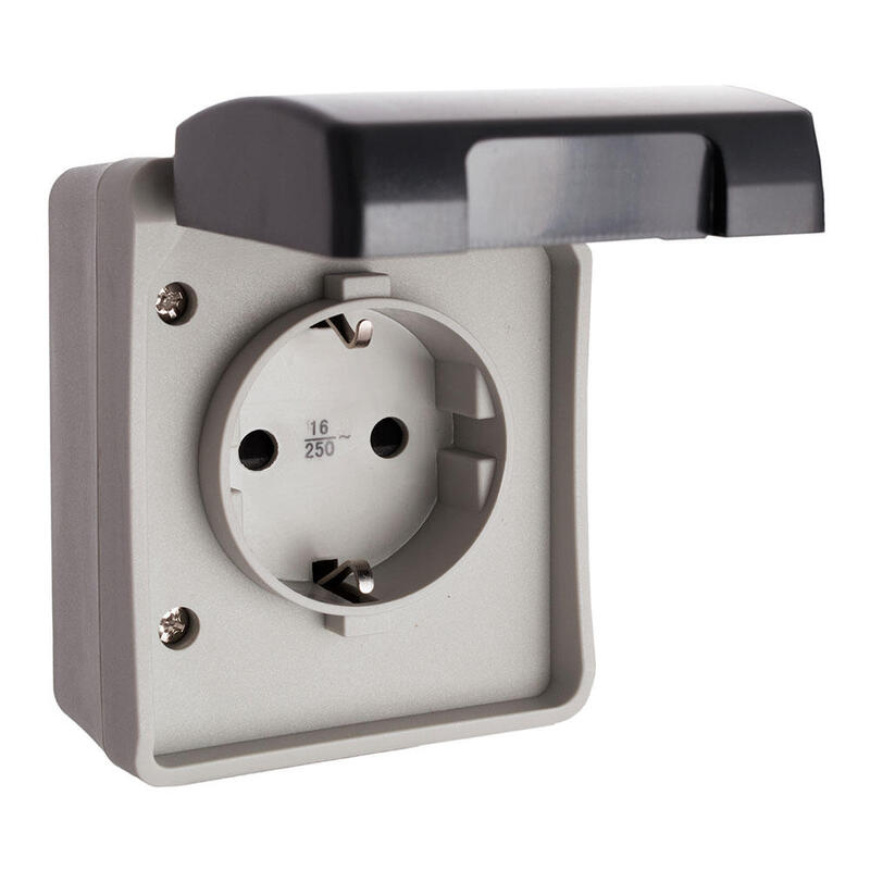 Pack De 2 Unidades - Base Fija Estanca 2p+T 16a 250v~ Ip44 Solera