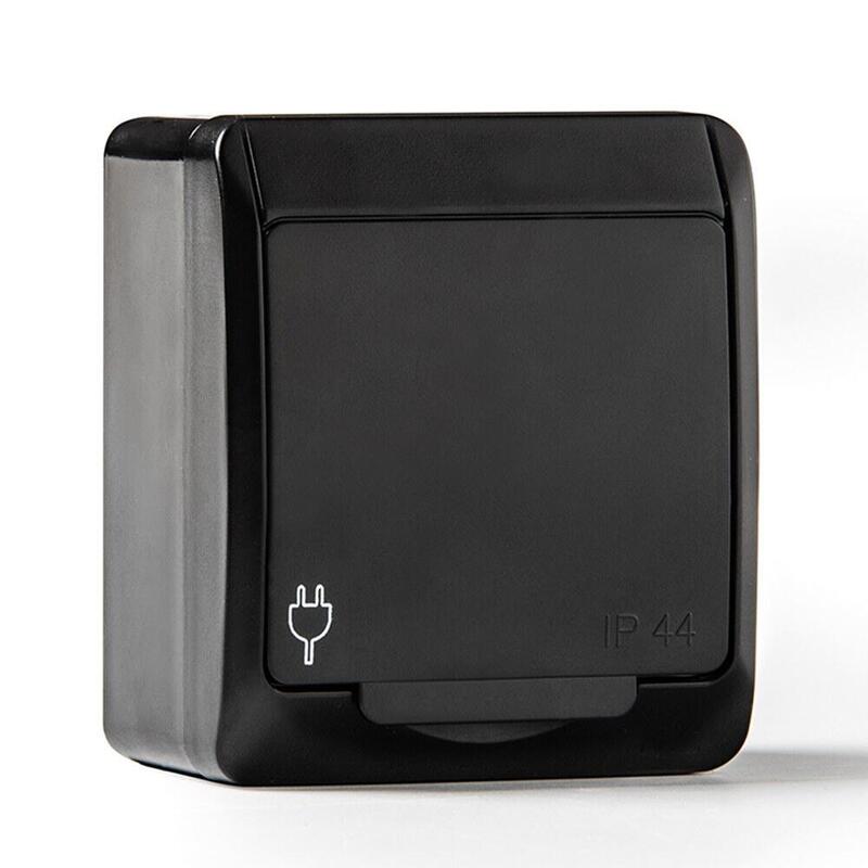 Pack De 2 Unidades - Base T/Tl Estanca, Ip44 16 A 250 V, Negro