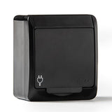 Pack De 2 Unidades - Base T/Tl Estanca, Ip44 16 A 250 V, Negro