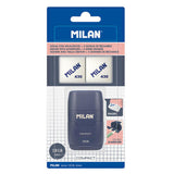 Pack De 2 Unidades - Blister Afilaborra Compact Serie 1918 Azul + 2 Gomas De Recambio Milan