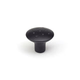 Pack De 2 Unidades - Blister Con 2 Pomos Redondos Para Mueble Fabricado En Zamak Acabado Negro Mate Mod. E744g Ø35mm Rei