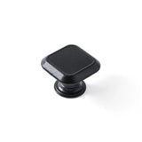 Pack De 2 Unidades - Blister Con 4 Pomos Metálicos Para Mueble, Con Acabado Negro Mate Mod. 3120 30x30mm Rei