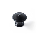 Pack De 2 Unidades - Blister Con 4 Pomos Redondos Para Mueble Fabricado En Zamak Acabado Negro Mate Mod. 3121 Ø30mm Rei