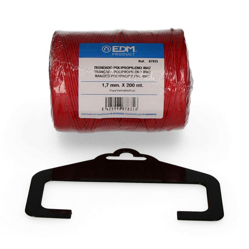 Pack De 2 Unidades - Bobina Trenzada Polipropileno 8842 200m Rojo Edm