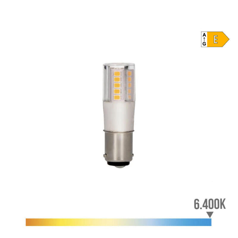 Pack De 2 Unidades - Bombilla Bayoneta Led B15d 6w 700lm 6400k Luz Fria Ø1,7x5,7cm Edm