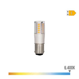 Pack De 2 Unidades - Bombilla Bayoneta Led B15d 6w 700lm 6400k Luz Fria Ø1,7x5,7cm Edm