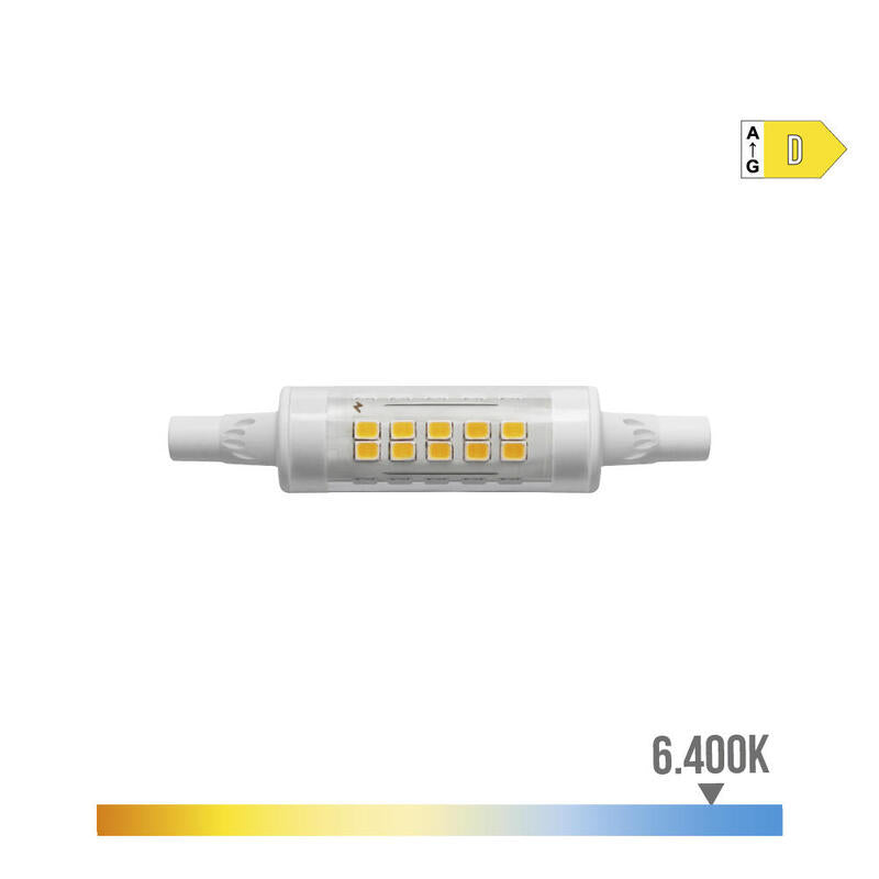 Pack De 2 Unidades - Bombilla Lineal Led 78mm R7s 5.5w 600lm 6400k Luz Fria Ø1,5x7,8cm Edm